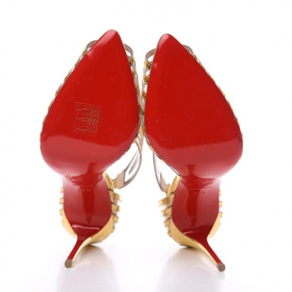 Christian Louboutin Maratena 100 Metallic/PVC - Picture 3 of 4